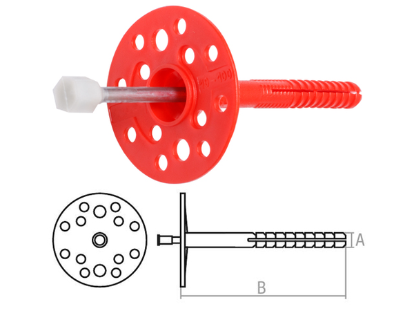 ДЮБЕЛЬ ДЛЯ ТЕПЛОИЗОЛЯЦИИ 10Х200 ММ С МЕТ