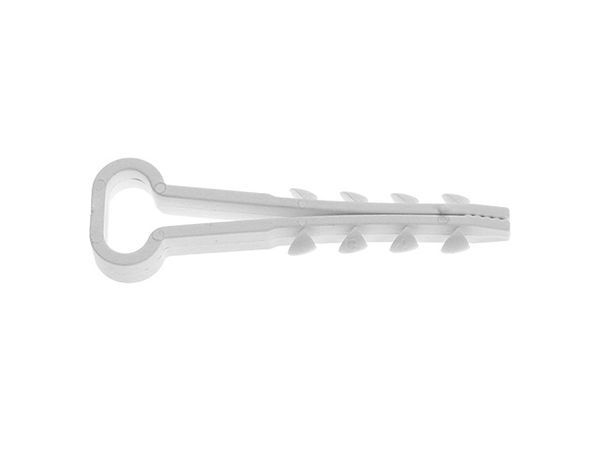 ДЮБЕЛЬ-ХОМУТ ДЛЯ ПРЯМОУГОЛЬНОГО КАБЕЛЯ 10Х5 ММ БЕЛЫЙ (100 ШТ В ПЛАСТ. КОНТ.) STARFIX