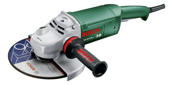 Двуручная углошлифмашина BOSCH PWS 20-230 J в кор. (2000 Вт, диск 230х22 мм, вибро, плавный пуск, бе