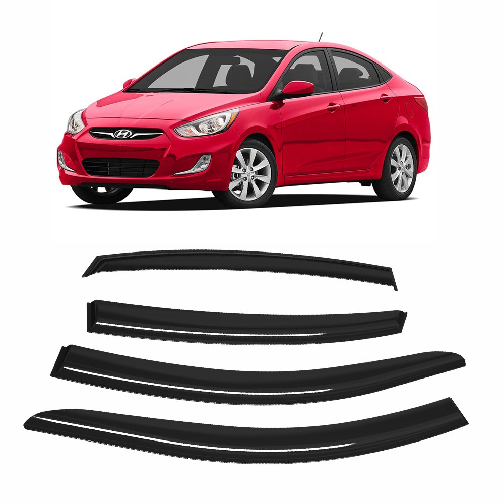 Дефлектор накладной 4 шт VORON GLASS DEF00240 HYUNDAI SOLARIS 2011 /СЕДАН