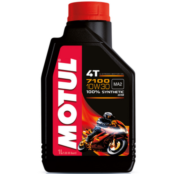 Motul 10W30 7100 4T (1L) JASO MA2 масло моторное! для мотоциклов API: SN, синт. на основе эстеров