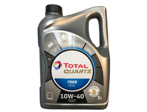 Моторные масла TOTAL TOTAL 10W40 QUARTZ 7000 DIESEL/5