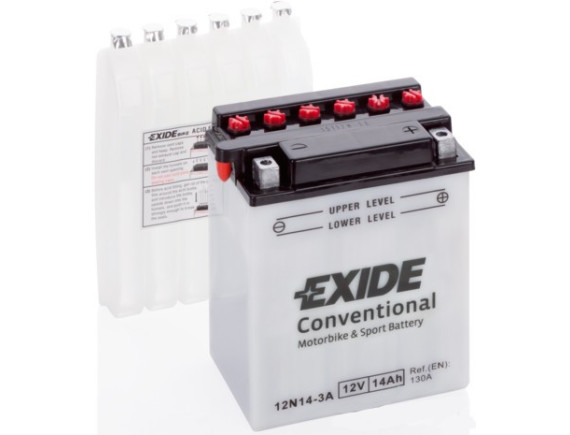 Мотоциклетный аккумулятор Exide 12N14-3A (14 А·ч)