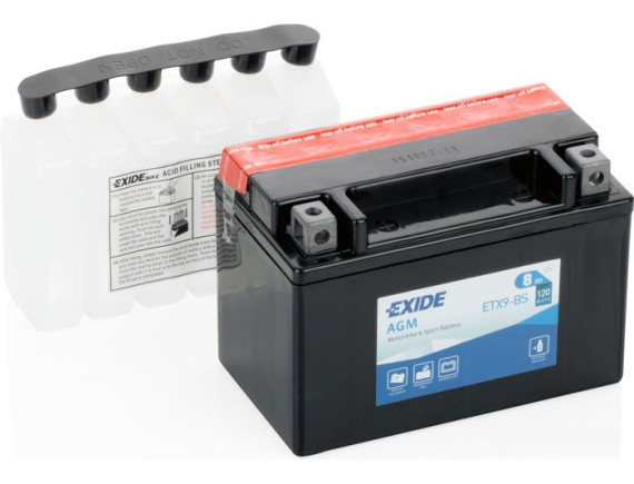 Мотоциклетный аккумулятор Exide ETX9-BS (8 А·ч)
