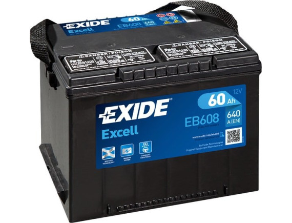 Автомобильный аккумулятор Exide Excell EB608 (60 А·ч)
