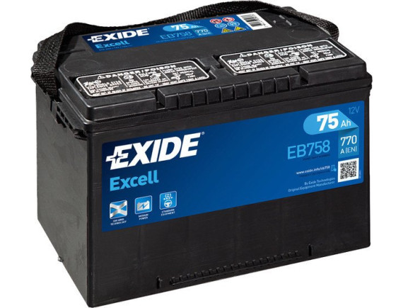 Автомобильный аккумулятор Exide Excell EB758 (75 А·ч)