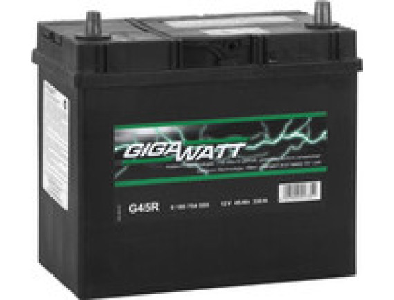Автомобильный аккумулятор GIGAWATT G45R (45 А·ч)