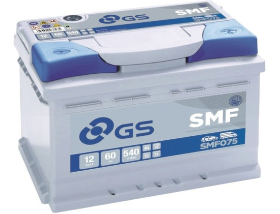 Автомобильный аккумулятор GS SMF075 (60 А·ч)