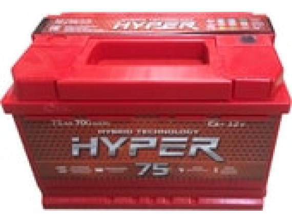 Автомобильный аккумулятор Hyper 700A (75 А·ч)