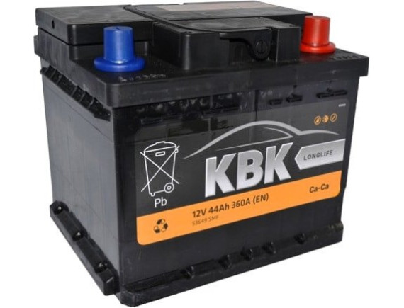 Автомобильный аккумулятор KBK 44 R низкий (44 А·ч)