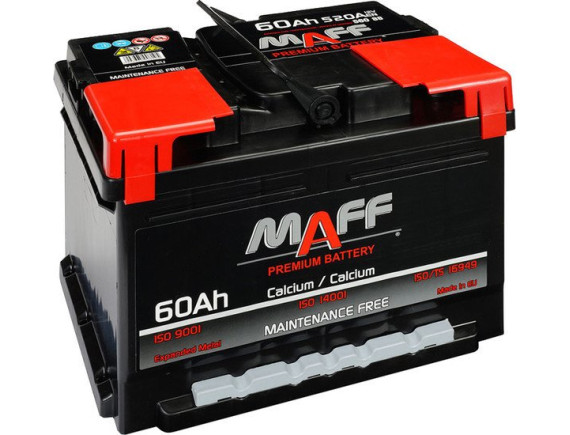 Автомобильный аккумулятор MAFF Premium (60 А/ч) low