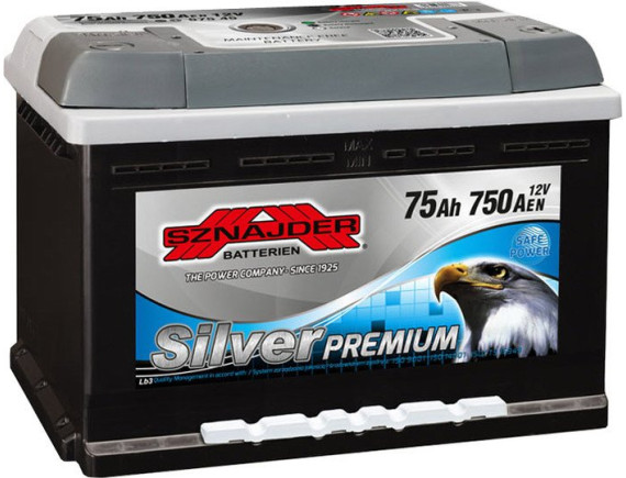 Автомобильный аккумулятор Sznajder Silver Premium 575 45 (75 А/ч)