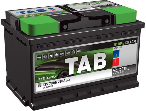 Автомобильный аккумулятор TAB Stop & Go AGM (95 А·ч) (213090)