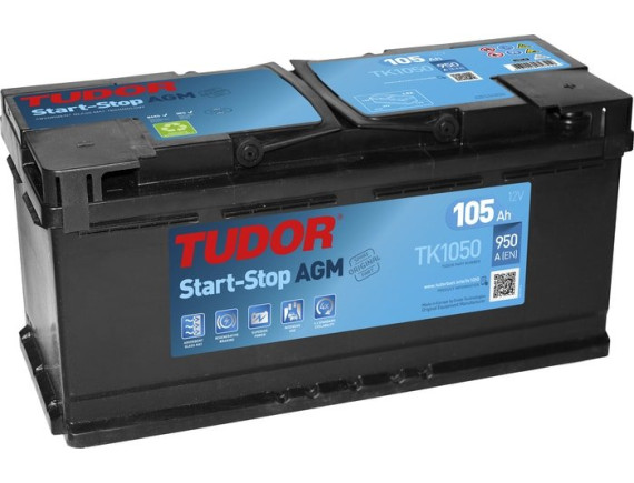 Автомобильный аккумулятор Tudor Start-Stop AGM TK1050 (105 А·ч)