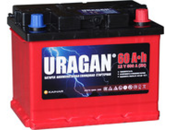 Автомобильный аккумулятор Uragan R (60 А·ч)