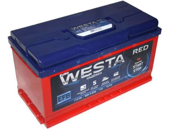 Автомобильный аккумулятор Westa RED EFB 6СТ-110VLR (110 А·ч)