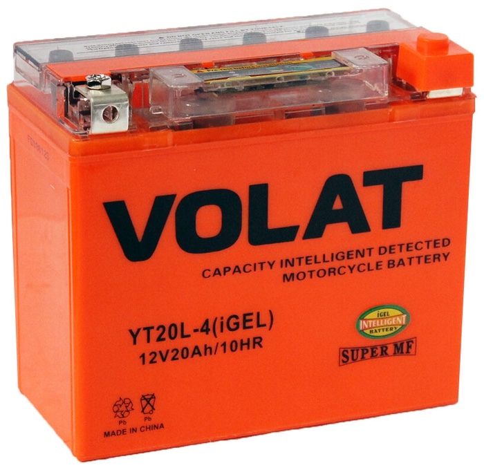 Автомобильные аккумуляторы VOLAT YT20L-4(IGEL)